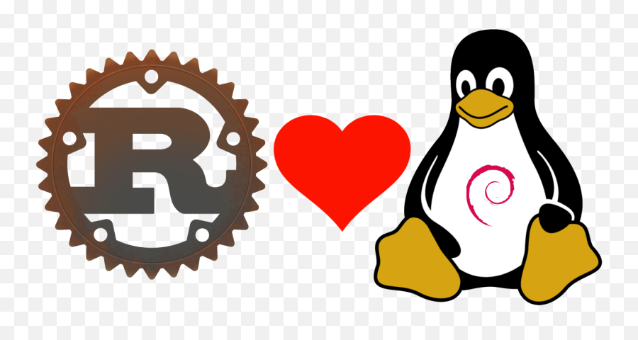 Imagesrust Love Tux - Rust Language Logo Full Size Png Rust Programming Language Logo Png,Tux Png
