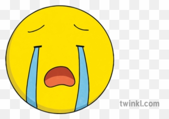 Crying Emoji Emoticon Smiley Face Ks2 Illustration - Twinkl png