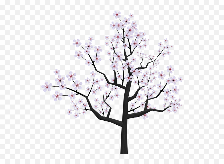 Japanese Cherry Blossom Tree - Cherry Blossom Tree Cartoon Png,Cherry Blossom Tree Png