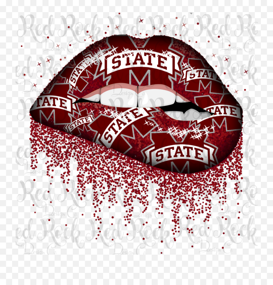 Download Mississippi State Glitter Lips - Atlanta Falcons Glitter Lips Png,Atlanta Falcons Png