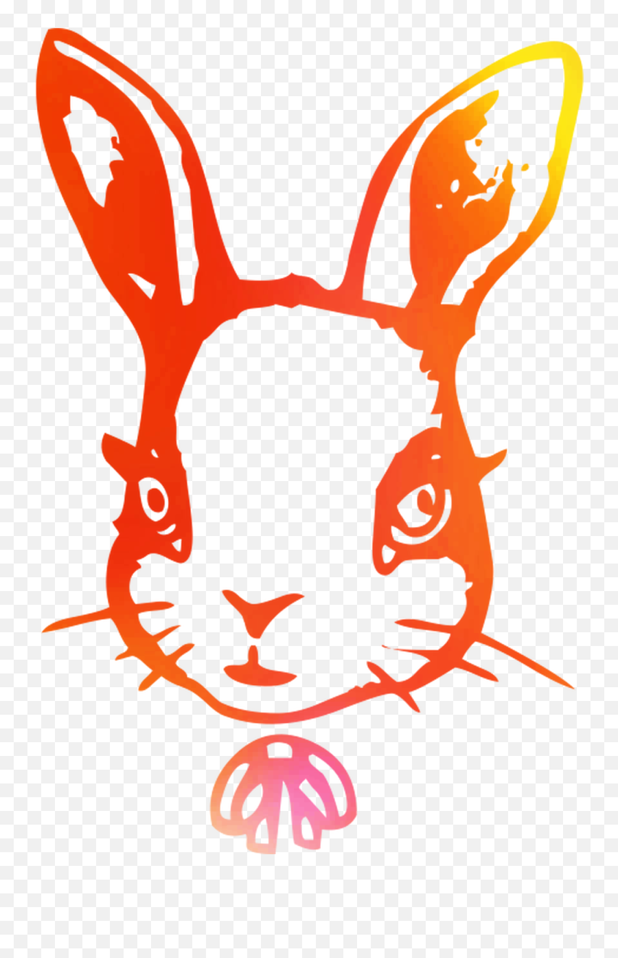Download Hare Domestic Illustration Rabbit Easter Bunny - Logo Kepala Kelinci Keren Png,Bunny Clipart Png
