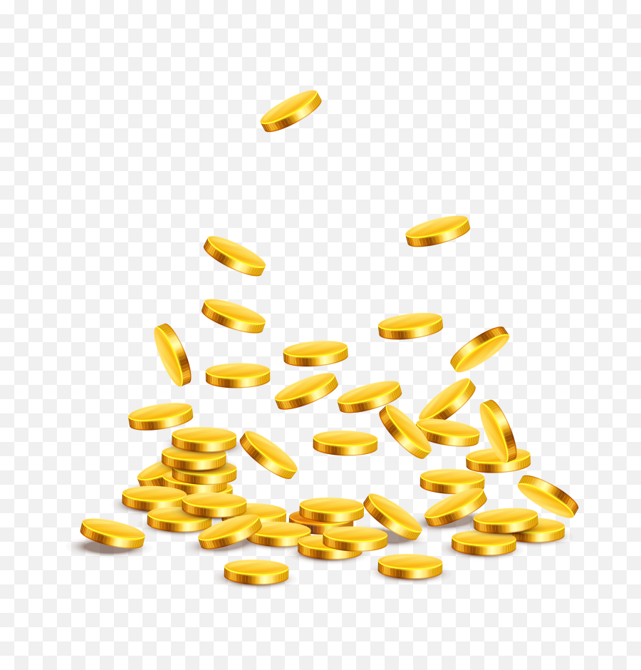 Gold Coins - Transparent Background Gold Coins Png,Coin Transparent