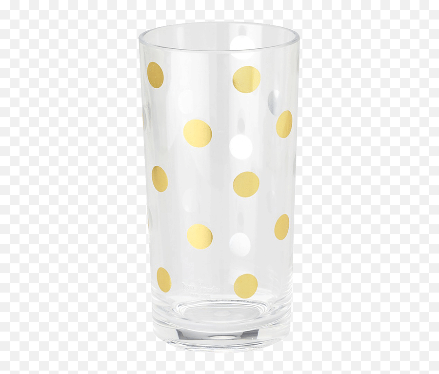 Kate Spade Acrlyic Glass W Gold Dots - Pint Glass Png,Gold Dots Png