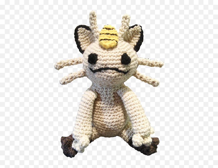 Ravelry Meowth Pokemon Amigurumi Pattern By Molly Putman - Stuffed Toy Png,Meowth Png
