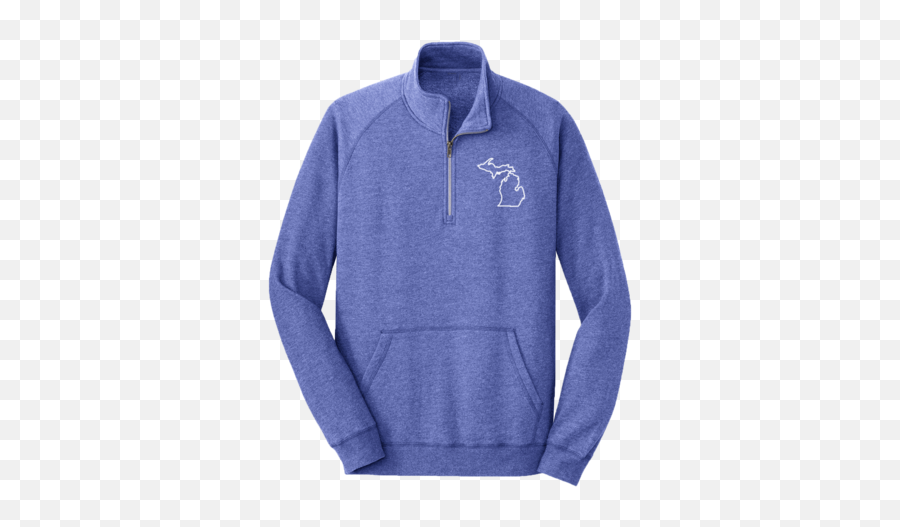 Michigan Outline Quarter Zip Sweatshirt - Polar Fleece Png,Michigan Outline Png