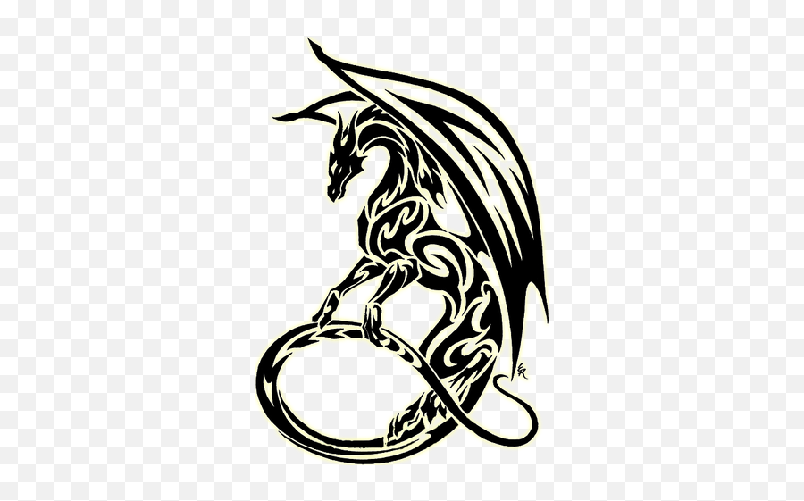 Dragon And Cross Tattoo Design