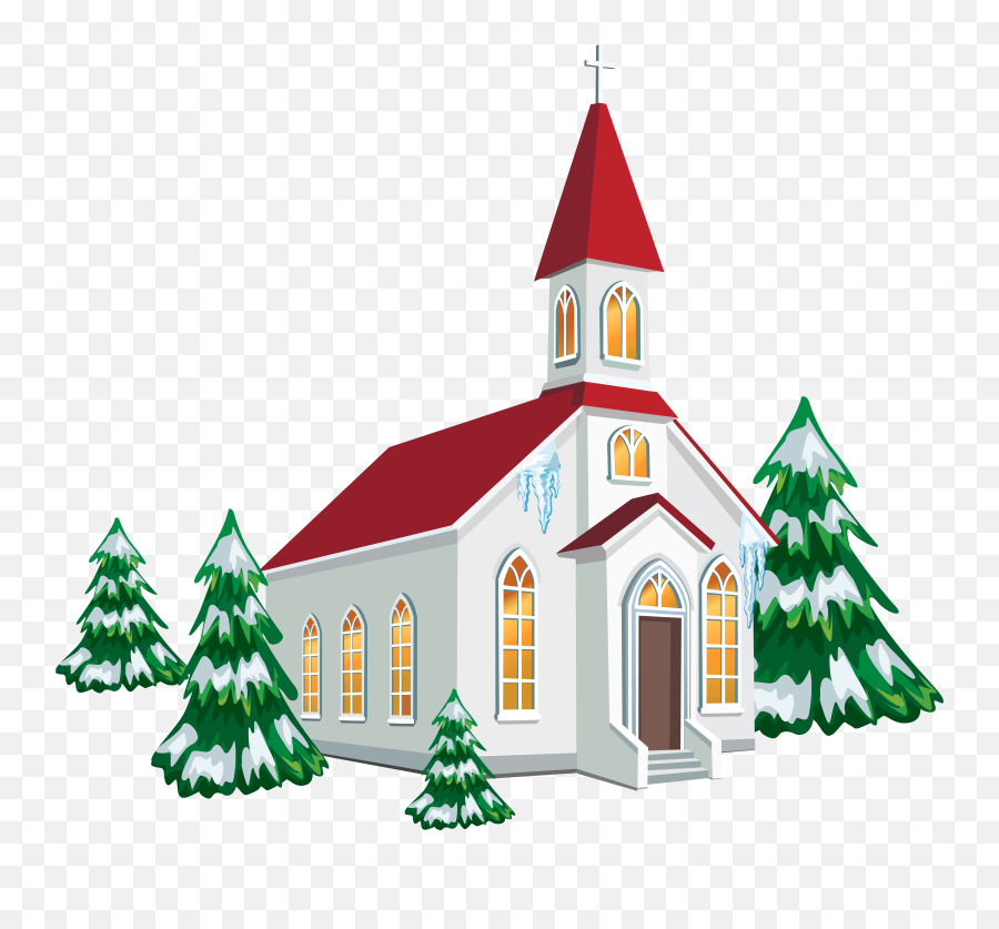 Winter Religious Clipart - Winter Church Clip Art Png,Christmas Snow Png