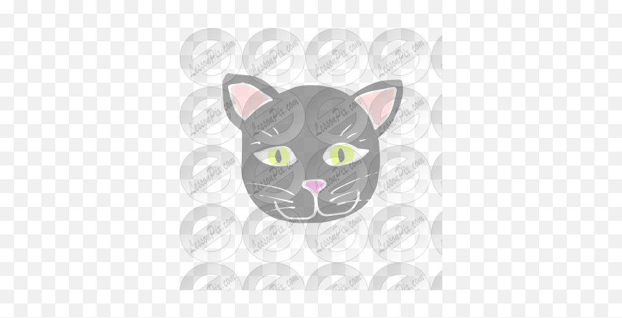 Cat Face Stencil For Classroom Therapy Use - Great Cat Cat Yawns Png,Cat Face Png