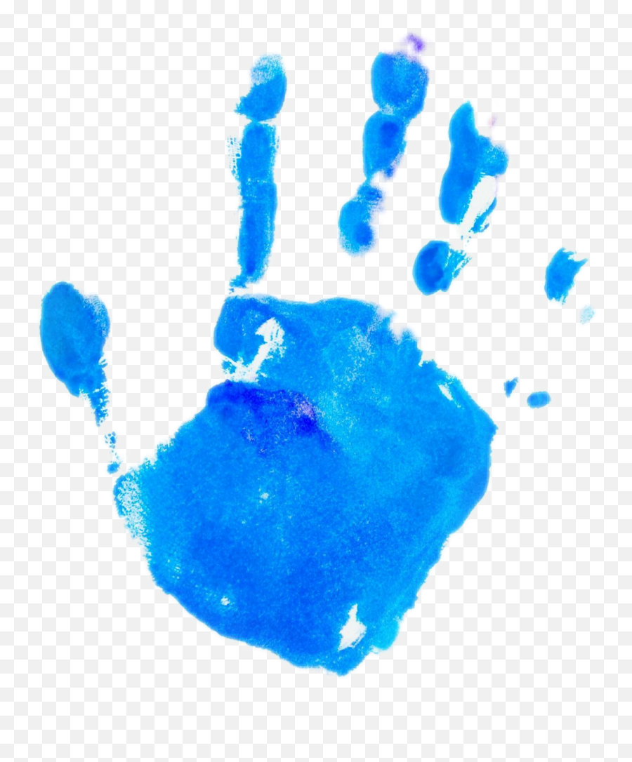 Download Hand Palm Print Handprint Palmprint - Rectangle Blue Ink Hands Png,Handprint Png