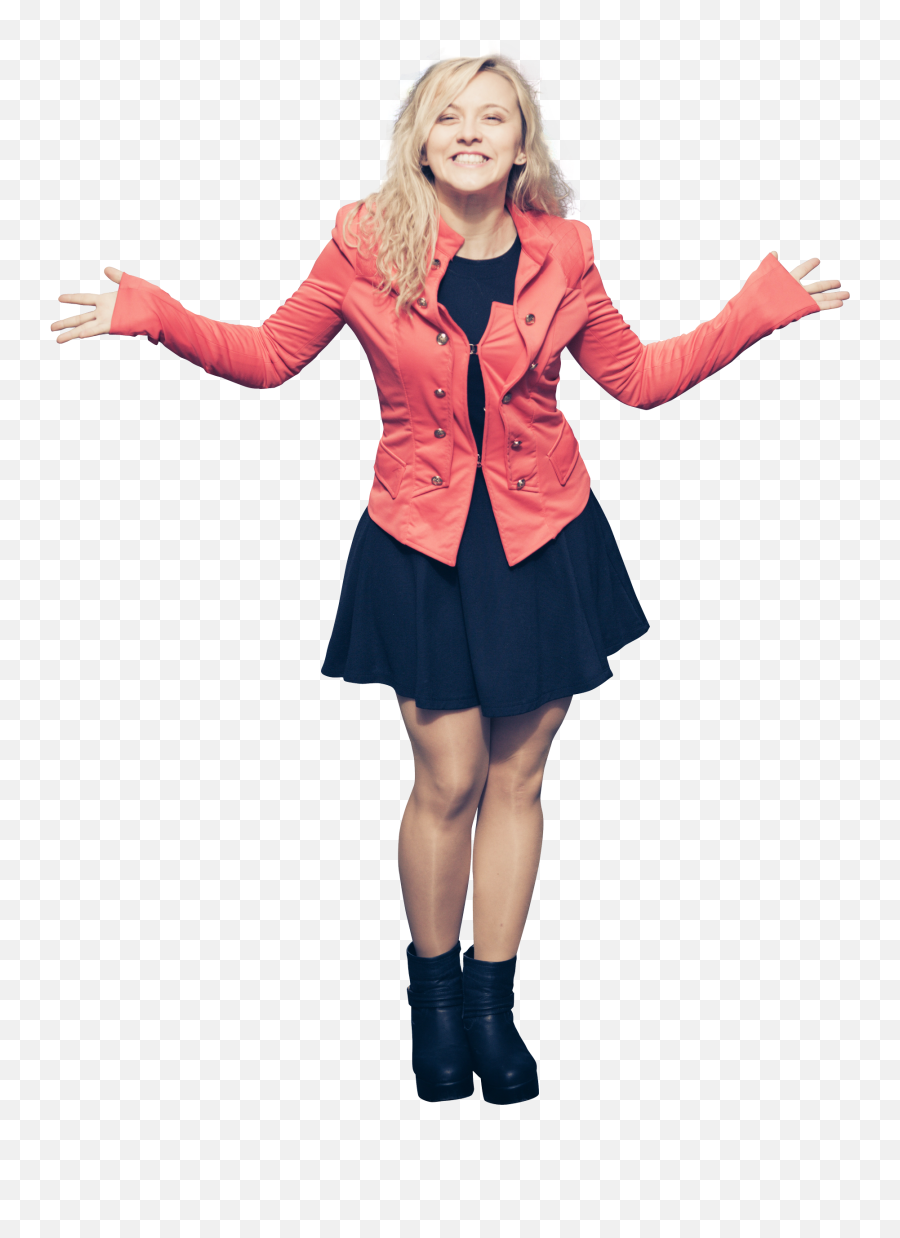 Happy Young Woman Standing In Casual Clothes Png Image - Pngpix Transparent Woman Standing Png,Clothes Png