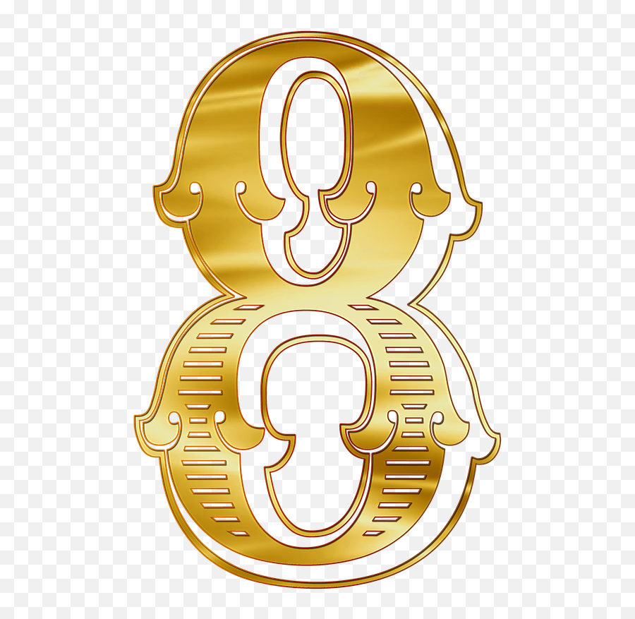 Number 8 Guilded Transparent Png - Husband 8 Wedding Anniversary,Number 8 Png