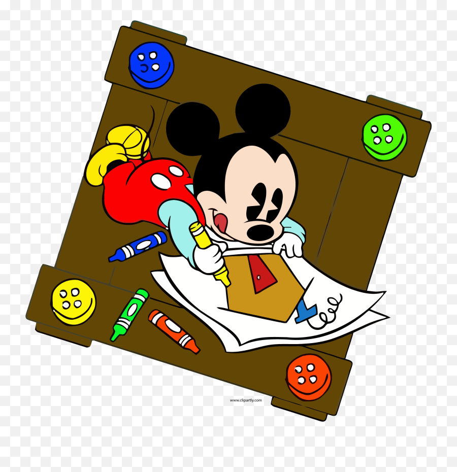 Download Baby Mickey Coloring Wallpaper - Mickey Mouse Coloring Clip Art Png,Baby Mickey Png