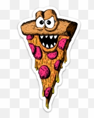 Cartoon Monster Sticker Set - Monster Pizza Clipart Png,Pizza Cartoon Png