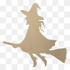 Download Hd Wooden Witch - Cute Witch Hexen Fingerspiele Kindergarten Png,Broomstick Png