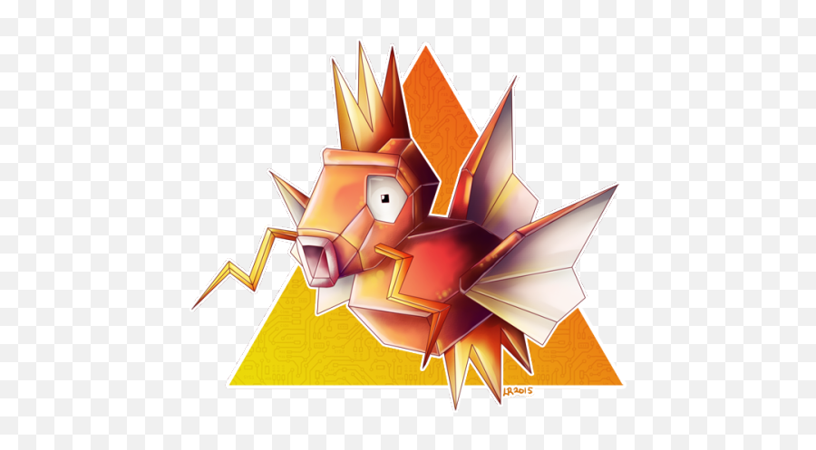 Download Magikarp X Porygon U003d Porykarp - Pokemon Fusion Origami Png,Magikarp Png