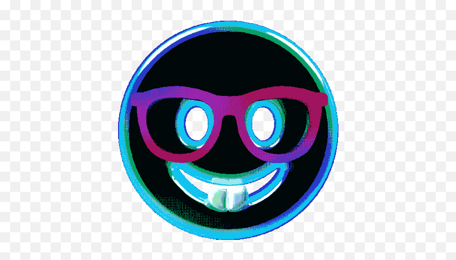 Nerdy Face Emoji Gif - Happy Png,Nerd Emoji Png