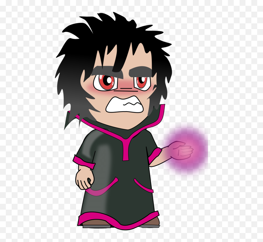 Art Black Hair Human Png Clipart - Sorcerer Chibi,Warlock Png