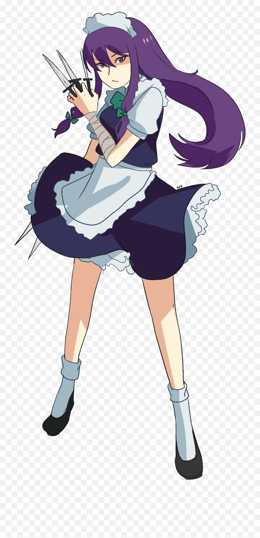 Doki Yuri Maid Png Download - Touhou Doki Doki Literature Club,Doki Doki Literature Club Png