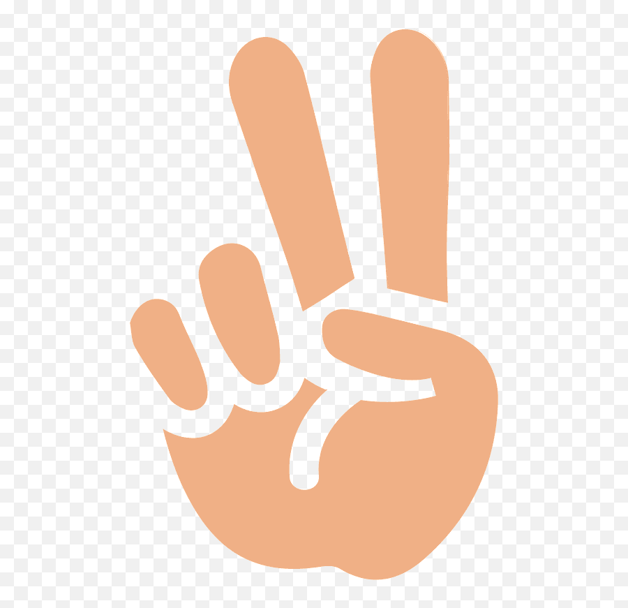 Victory Hand Emoji Clipart Png Peace Sign