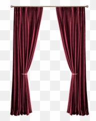Luxury Nordic Velvet Curtain Red - Solid png