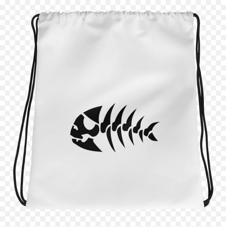 Drawstring Bag With Fsm Skeleton Fish Logo - Drawstring Png,Flying Fish Logo