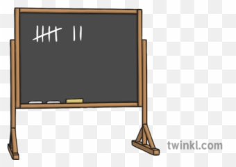Chalkboard With Tally Chart - Horizontal png