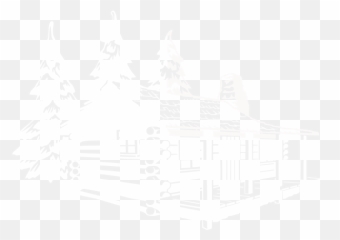 Black And White Cabin Clipart - Art png