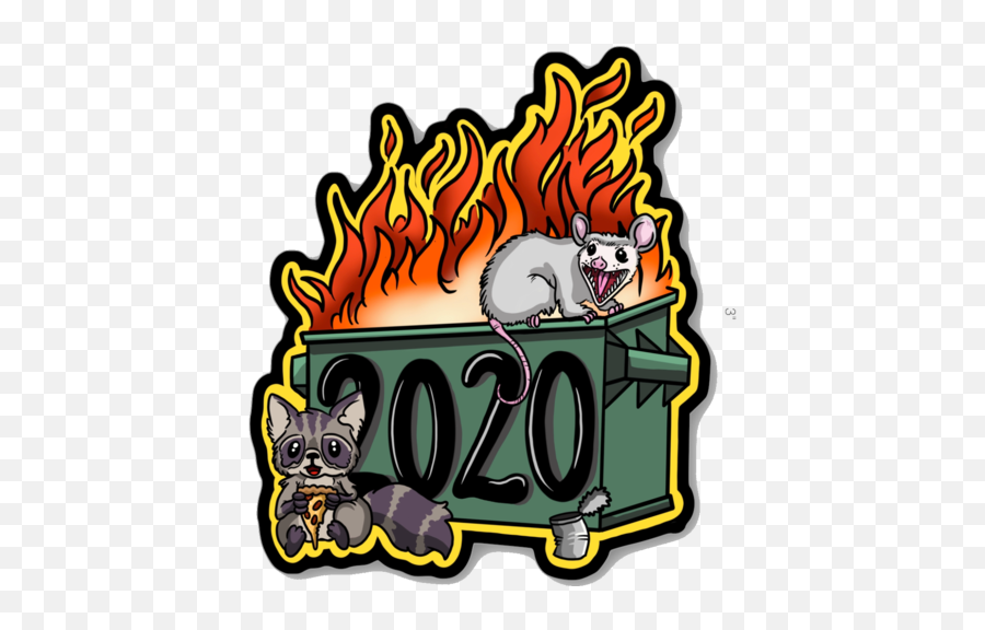 Products U2013 Tagged Trash Panda The Cuddle Cult - 2020 Dumpster Fire Sticker Png,Castiel Halloween Icon