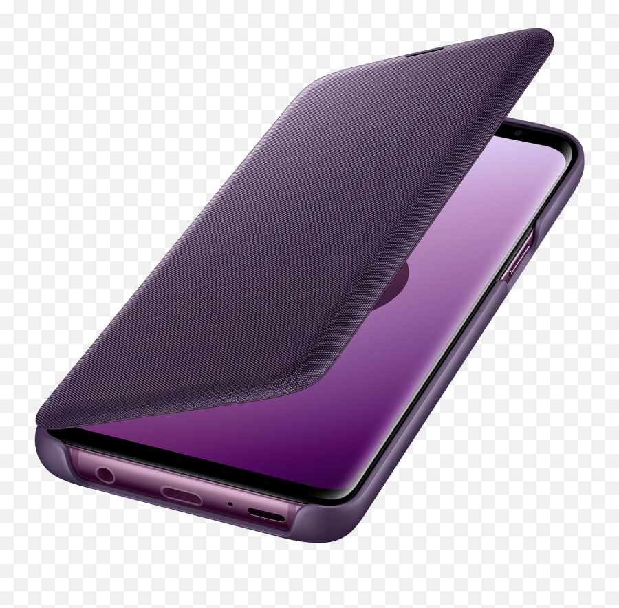 Samsung Galaxy S9 - Samsung Galaxy S9 Clear View Cover Suojakotelo Violetti Png,Samsung Galaxy Bottle Status Bar Icon