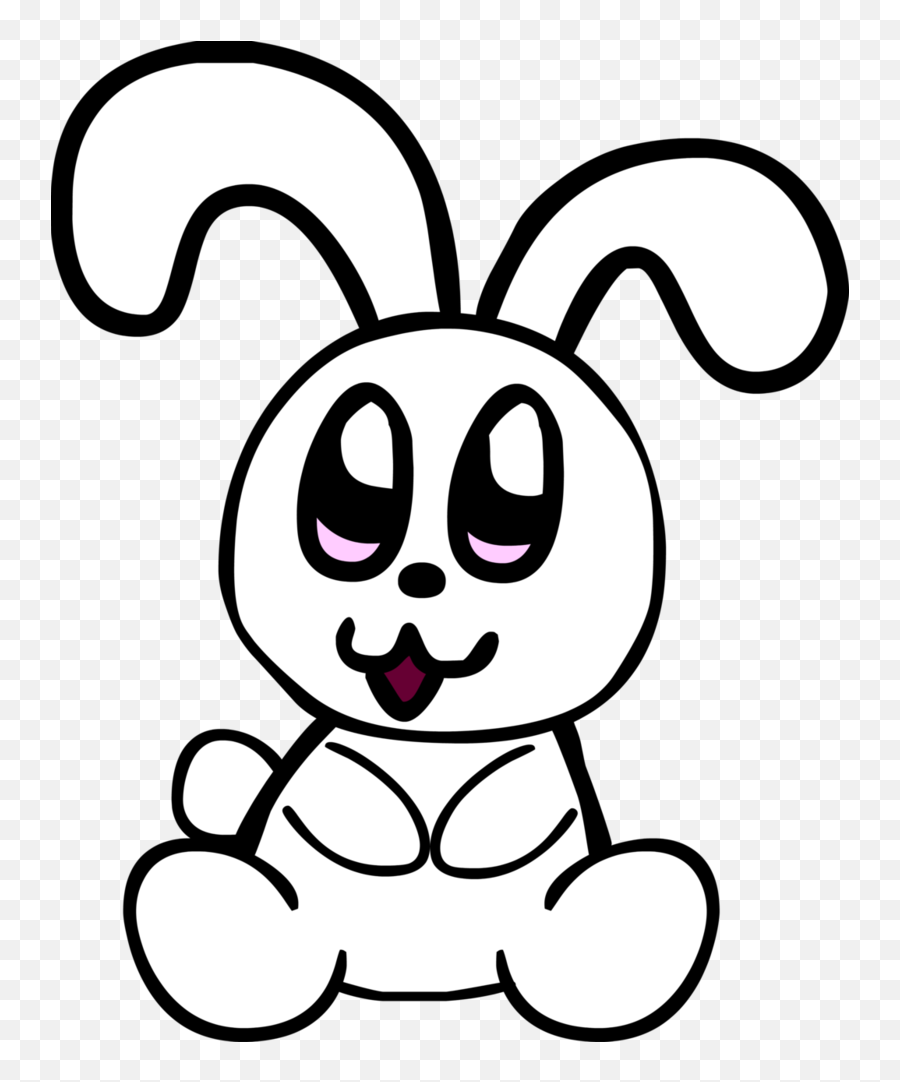A Cute Bunny Rabbit By Darlaltonthebearcat - Cartoon Cute Bunny Rabbit Clipart Black And White Png,Kawaii Bunny Icon