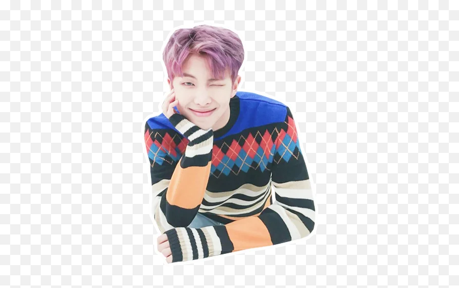 Telegram Sticker From Bts Pack - Cute Smile Bts Rm Png,Namjoon Icon