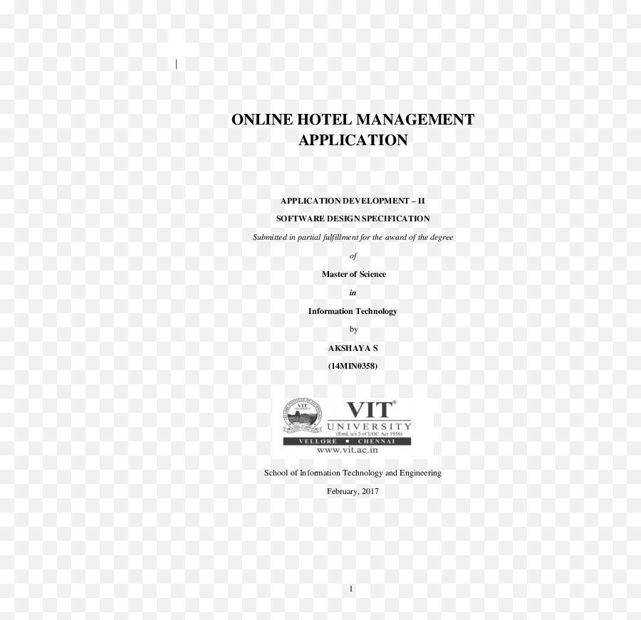 Doc Srs - Full Document Hotel Management Akshaya S Vit University Png,Cardboard Street Level Icon Not Showing 4.4.4 Galaxy S5