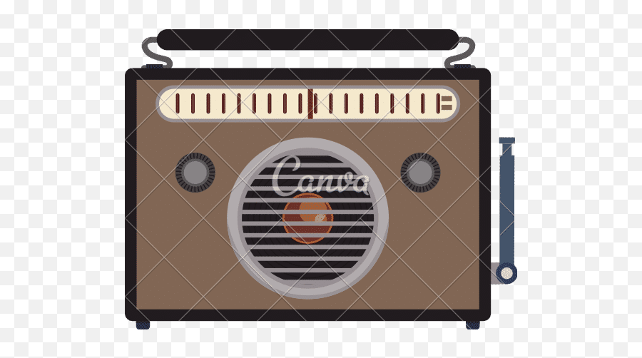 Antique Radio Stereo Icon - Canva Cooler Air Plastic Png,Stereo Icon