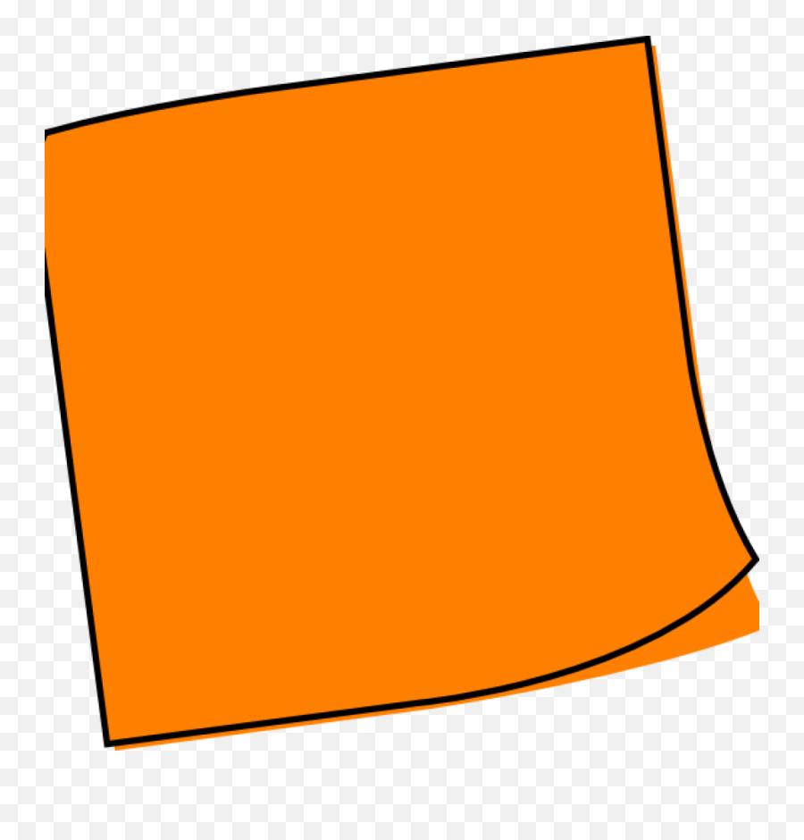 Orange Clipart Sticky Note - Orange Post It Note Clipart Png,Transparent Sticky Notes