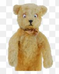 Googly Eyed Mohair Teddy Bear Candy Container Cramer - With Eyes png