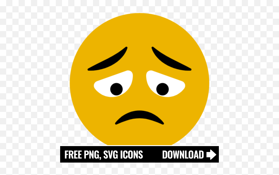 Free Sad Face Emoji Icon Symbol Png Svg Download - Happy,Frowny Face Icon