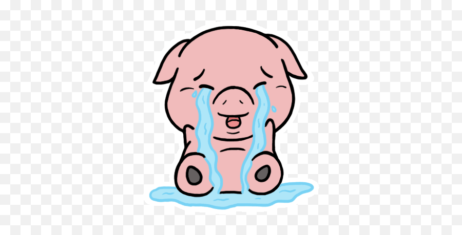 Crying Pig Sticker - Crying Pig Cute Discover U0026 Share Gifs Sad Pig Cartoon Gif Png,Evil Pretty Anime Icon Tumblr Male