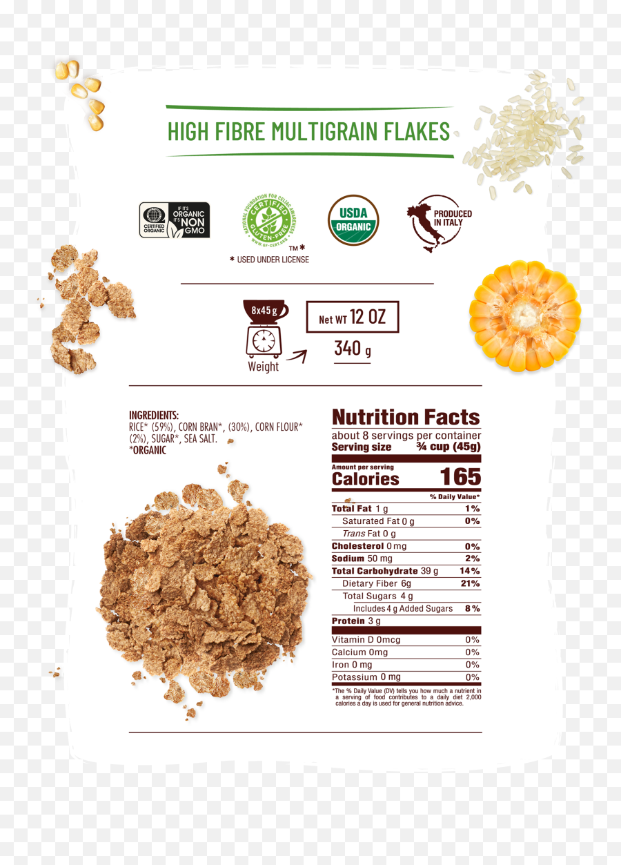 High Fibre Multigrain Flakes - Vitabella Healthiness And Png,Serving Size Icon