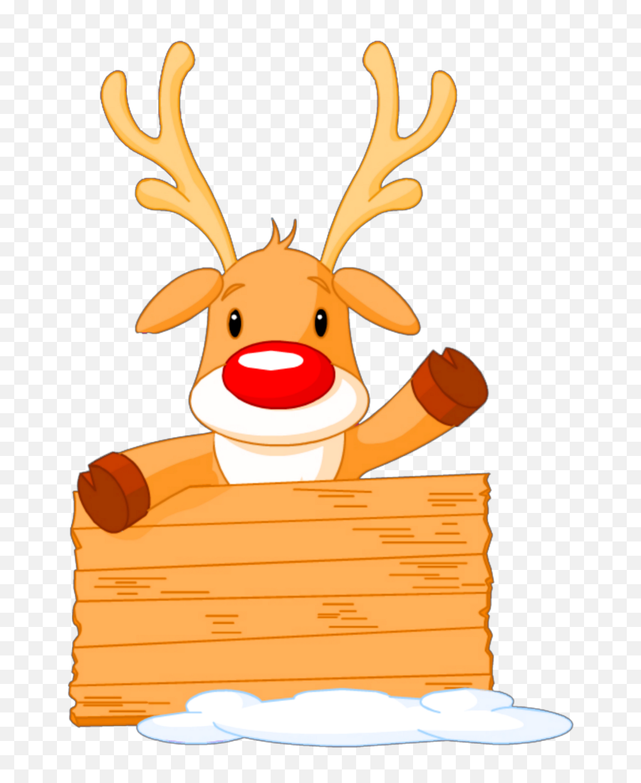 Ftestickers Christmas Reindeer Rudolph Cute - Cute Rudolph Rudolph The Red Nosed Reindeer Png,Rudolph Png