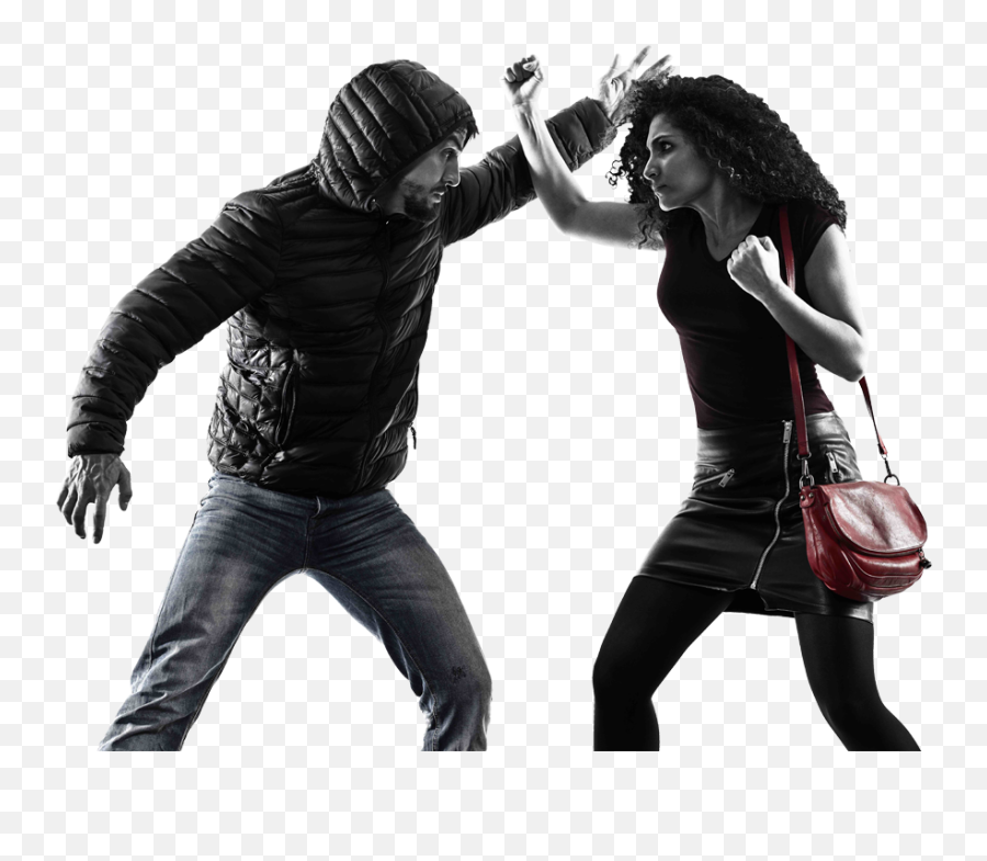 Lady Fighting Attacker With Krav Maga - Female Self Defense Png,Maga Png