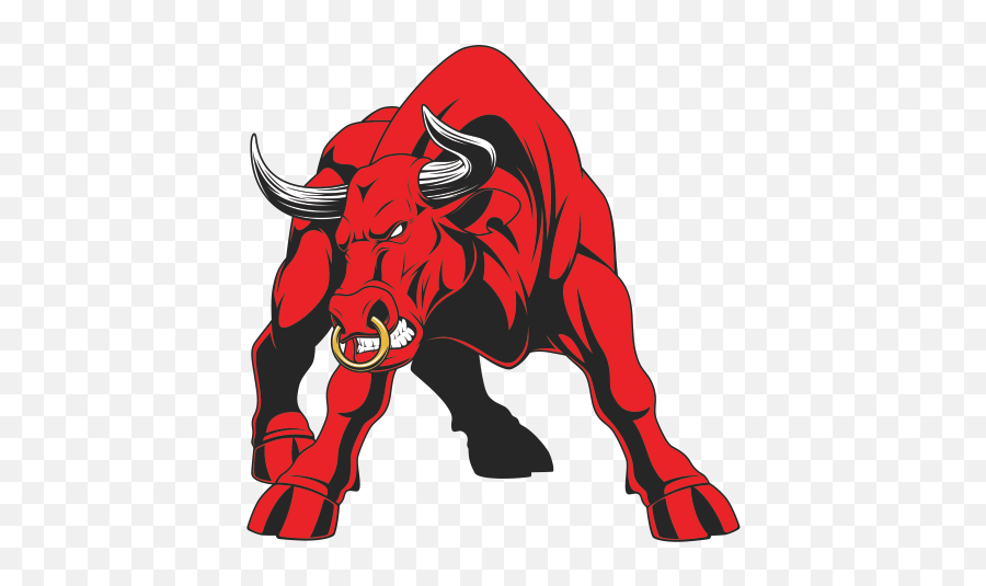 Printed Vinyl Mad Red Bull Attack Stickers Factory - Buffalo Attack Vector Png,Bull Transparent