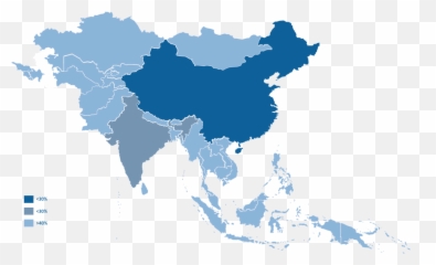 Download Hd Asian Map Png - Southeast Asia Map Png Forma Del Continente Asiatico,Asian Png