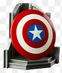 Shield Bookend By Gentle Giants Studio - Marvel Captain Escudo Capitan America Rasgado Png