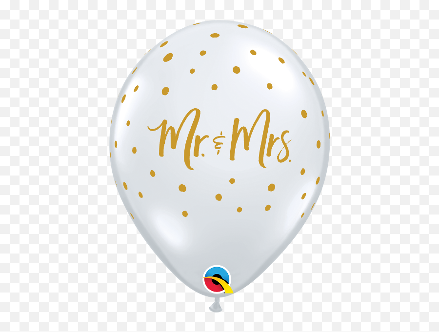 Mrs U0026 Mr Gold Dots - Qualatex Png,Gold Dots Png