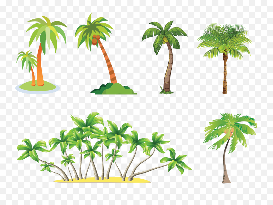 Coconut Tree Png Clipart Transparent Cartoon - Jingfm Palm Trees Clip Art,Coconut Tree Png