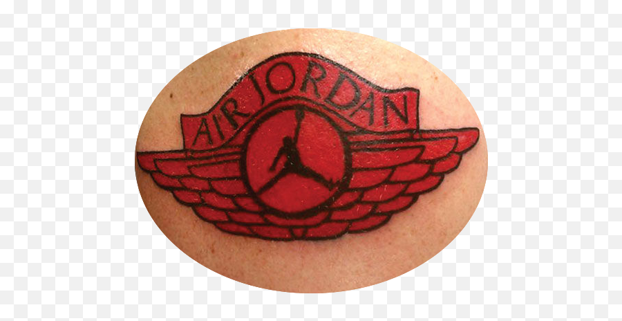Download Red Air Jordan Tattoo - Air Jordan Flight Logo Tattoo Png,Air Jordan Logo Png