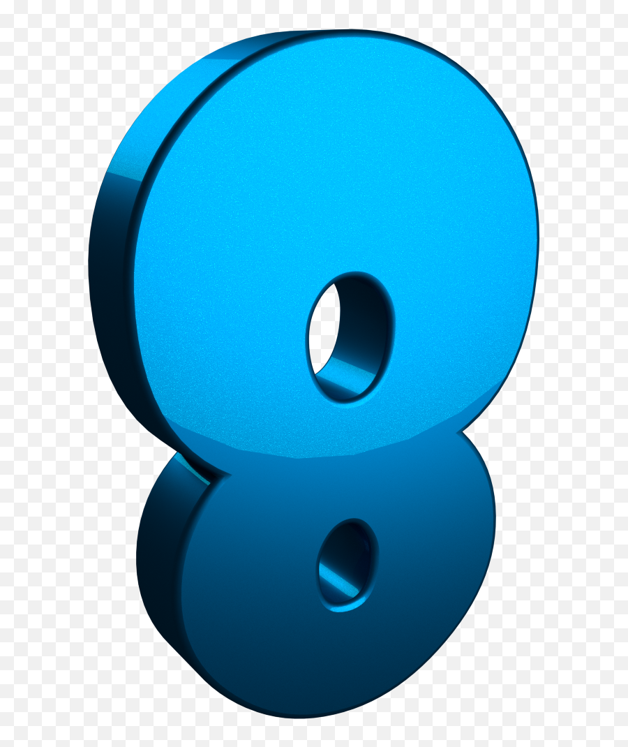 3d Numbers Set - 8 In 3d Png,Number 8 Png