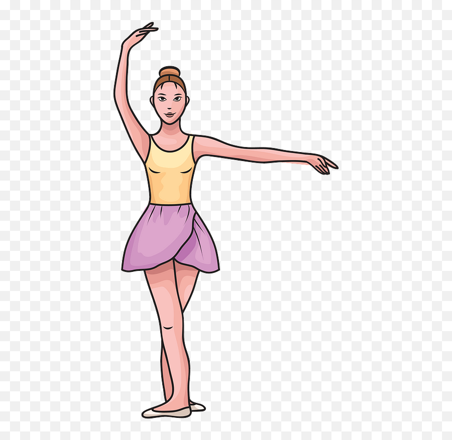 Clipart - Dibujo De Posicion De Ballet Png,Ballerina Shoes Png