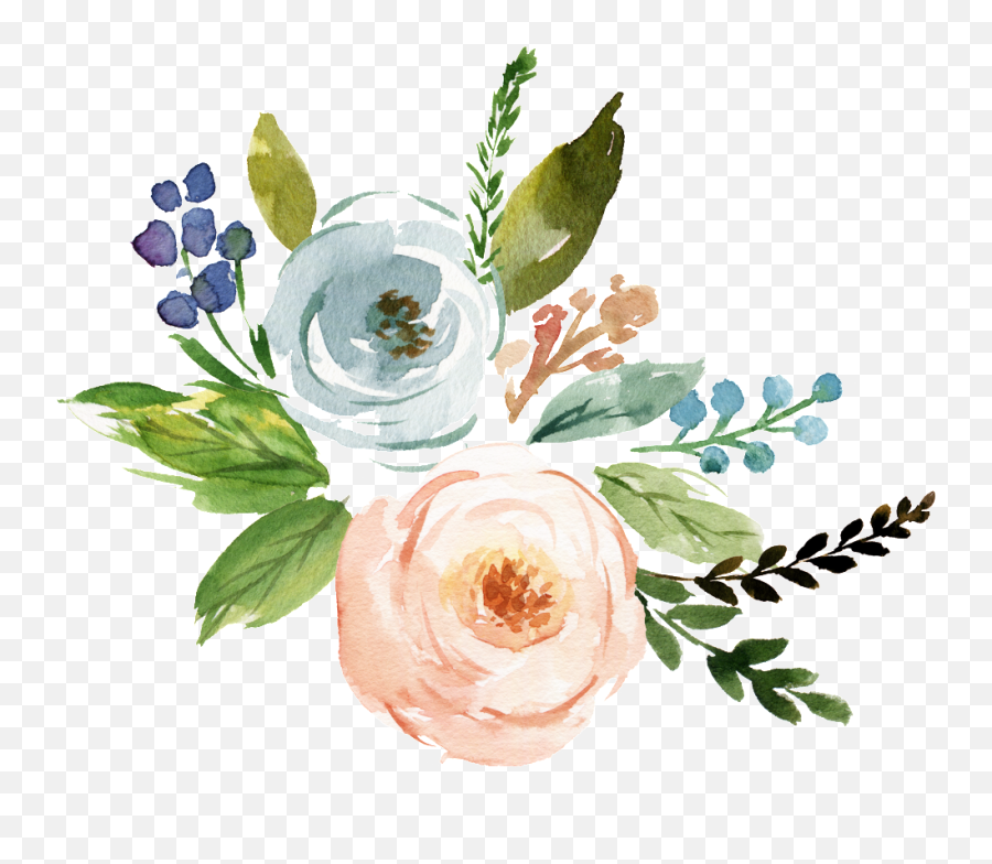 Fine Watercolor Flower Transparent - Watercolor Flower Vector Png,Watercolor Flowers Transparent Background