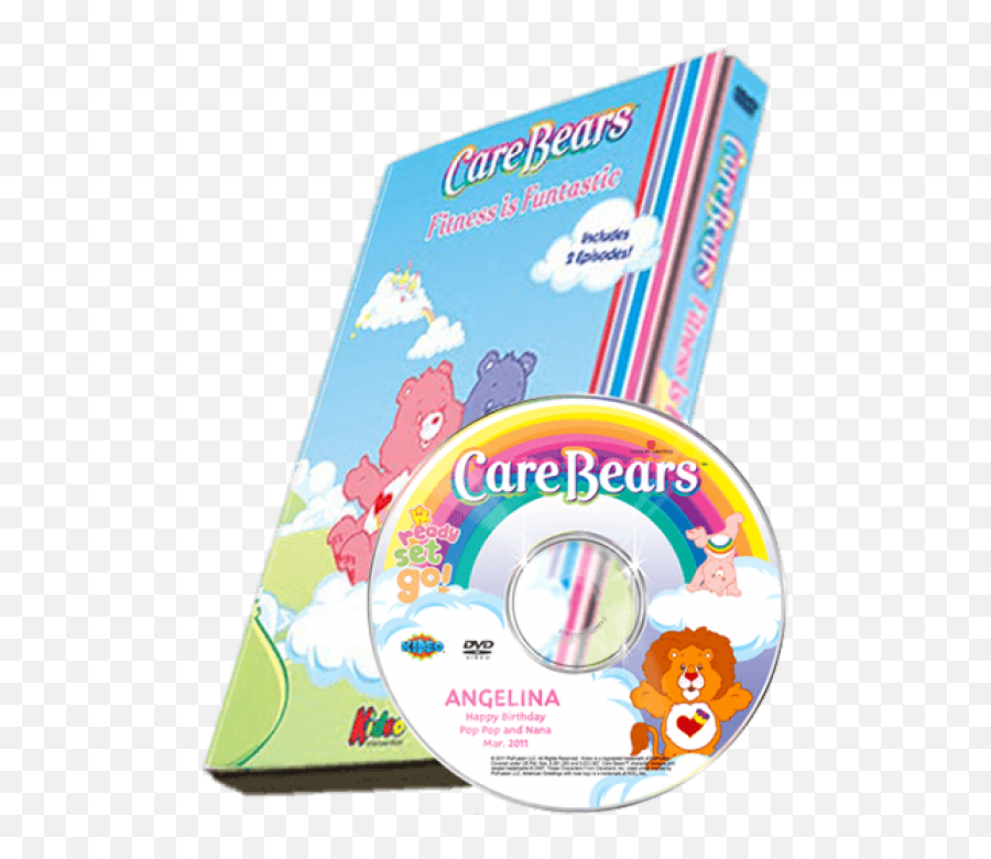 Care Bears Fitness Is Funtastic Photo Personalized Childrenu0027s Dvd - Kids Personalized Dvd Png,Care Bear Png